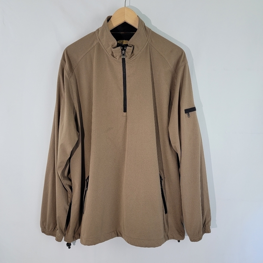 GREG NORMAN Play Dry Men's Gray Water Repellent Windproof Gold Jacket Size XL